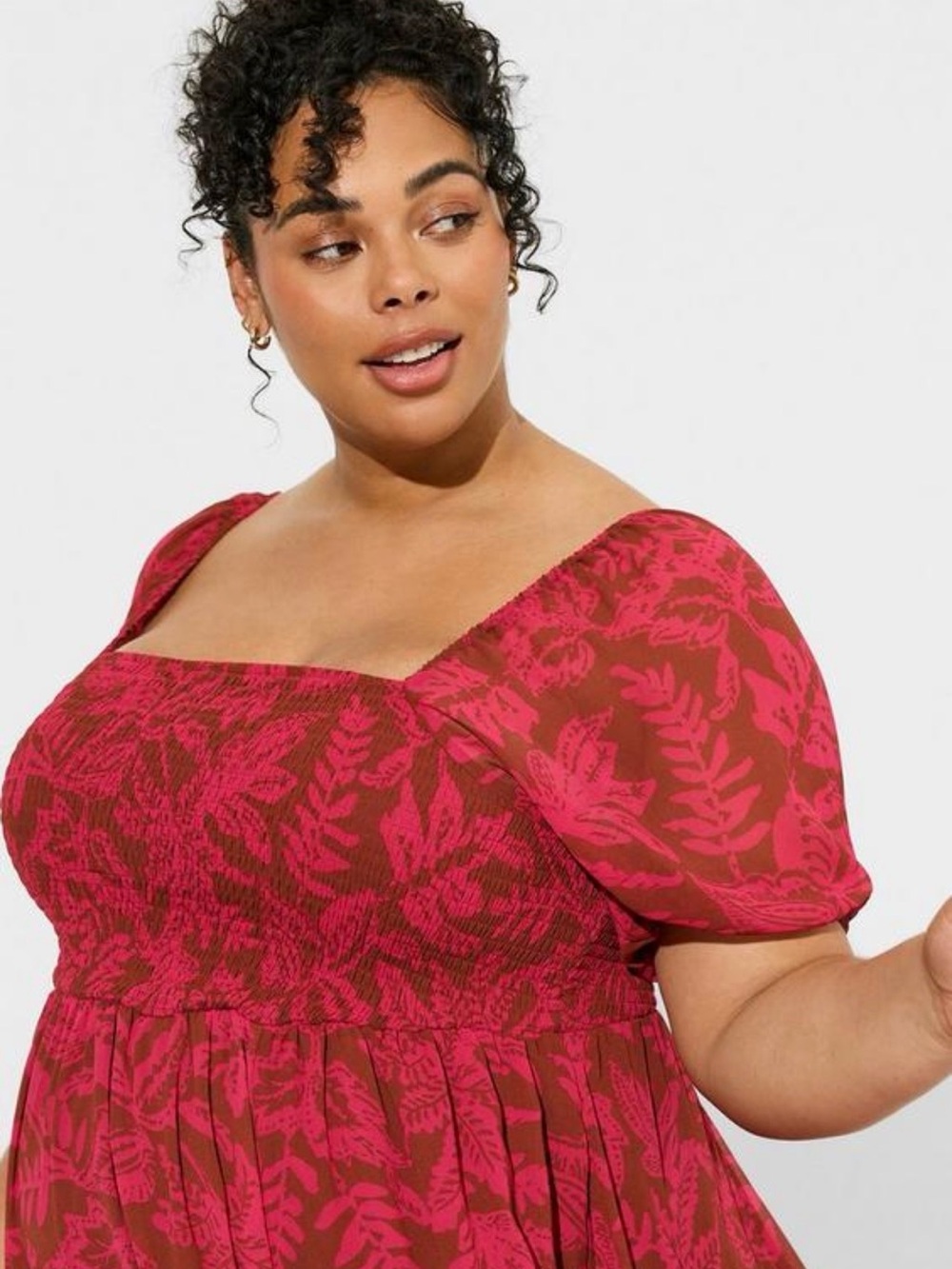 Torrid A line dress with Smocked Bodice